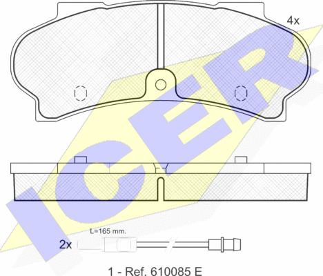 Icer 141028 - Kit pastiglie freno, Freno a disco autozon.pro