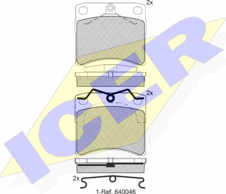 Icer 141168 - Kit pastiglie freno, Freno a disco autozon.pro