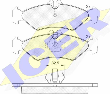 Icer 141102-046 - Kit pastiglie freno, Freno a disco autozon.pro