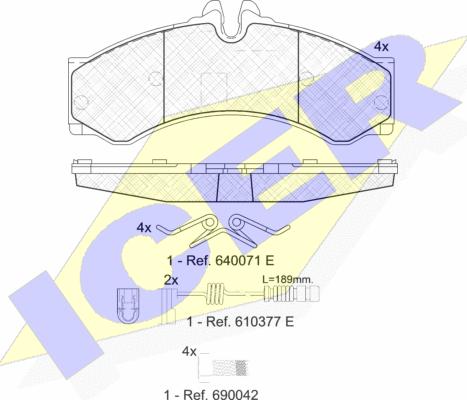 Icer 141126-203 - Kit pastiglie freno, Freno a disco autozon.pro