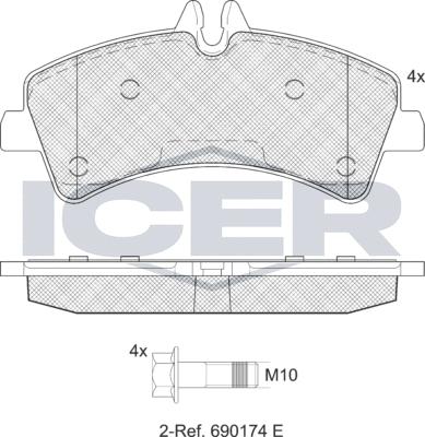 Icer 141849LM - Kit pastiglie freno, Freno a disco autozon.pro