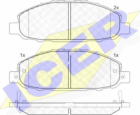 Icer 141813-202 - Kit pastiglie freno, Freno a disco autozon.pro