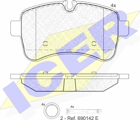 Icer 141837 - Kit pastiglie freno, Freno a disco autozon.pro