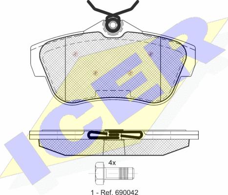 Icer 141823 - Kit pastiglie freno, Freno a disco autozon.pro