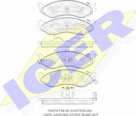 Icer 141397 - Kit pastiglie freno, Freno a disco autozon.pro