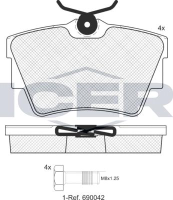 Icer LM1351-700 - Kit pastiglie freno, Freno a disco autozon.pro