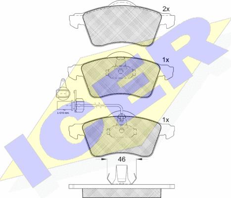 Icer 141320 - Kit pastiglie freno, Freno a disco autozon.pro