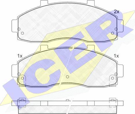 Icer 141246 - Kit pastiglie freno, Freno a disco autozon.pro