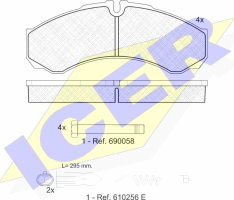 Icer 141208-200 - Kit pastiglie freno, Freno a disco autozon.pro