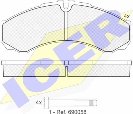 Icer 141208 - Kit pastiglie freno, Freno a disco autozon.pro