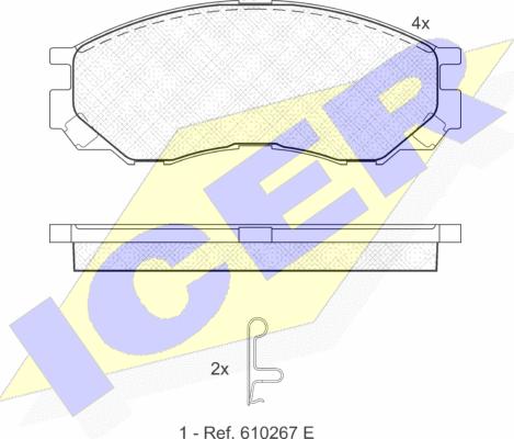 Icer 141234 - Kit pastiglie freno, Freno a disco autozon.pro