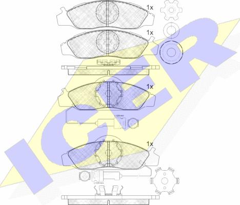 Icer 141237 - Kit pastiglie freno, Freno a disco autozon.pro