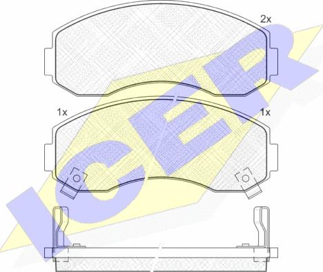 Icer 141224 - Kit pastiglie freno, Freno a disco autozon.pro