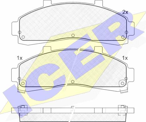 Icer 141228 - Kit pastiglie freno, Freno a disco autozon.pro