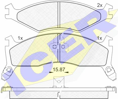 Icer 141270-205 - Kit pastiglie freno, Freno a disco autozon.pro