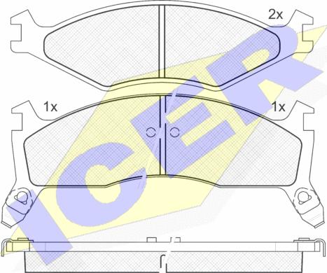 Icer 141270 - Kit pastiglie freno, Freno a disco autozon.pro