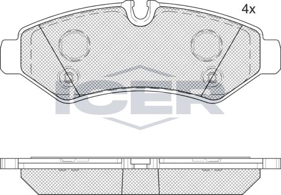 Icer LM2350 - Kit pastiglie freno, Freno a disco autozon.pro