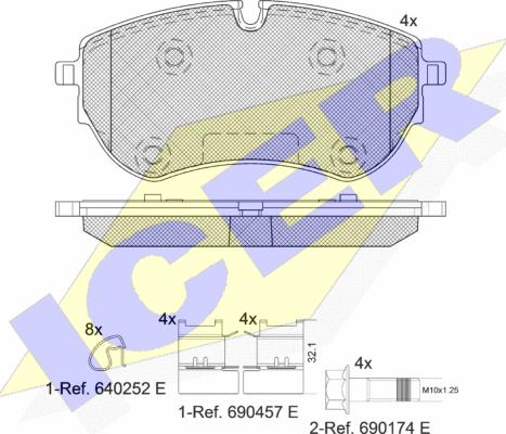 Icer 142319 - Kit pastiglie freno, Freno a disco autozon.pro