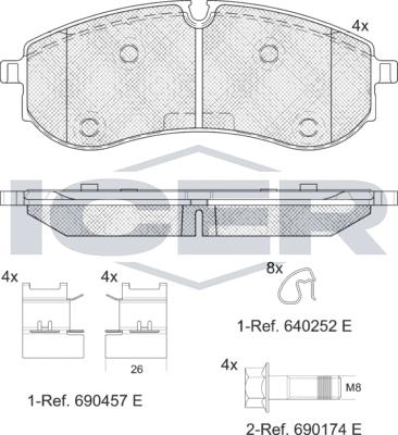 Icer 142381LM - Kit pastiglie freno, Freno a disco autozon.pro