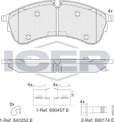 Icer 142283LM - Kit pastiglie freno, Freno a disco autozon.pro