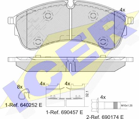 Icer 142283 - Kit pastiglie freno, Freno a disco autozon.pro