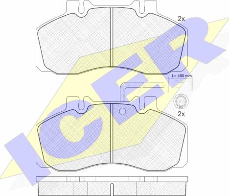 Icer 150903 - Kit pastiglie freno, Freno a disco autozon.pro