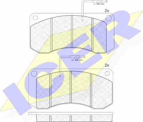 Icer 150659 - Kit pastiglie freno, Freno a disco autozon.pro