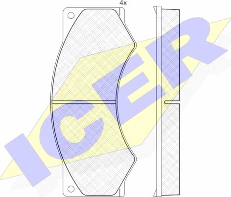 Icer 150764 - Kit pastiglie freno, Freno a disco autozon.pro