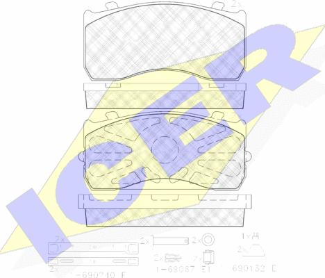 Icer 151404-202 - Kit pastiglie freno, Freno a disco autozon.pro