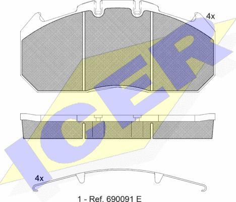 Icer 151405-067 - Kit pastiglie freno, Freno a disco autozon.pro