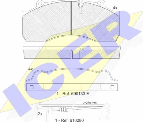 Icer 151437-118 - Kit pastiglie freno, Freno a disco autozon.pro