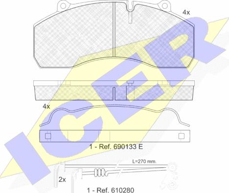 Icer 151423-118 - Kit pastiglie freno, Freno a disco autozon.pro