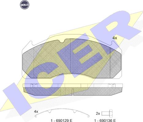 Icer 151427 G - Kit pastiglie freno, Freno a disco autozon.pro