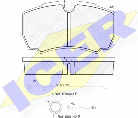 Icer 151640-229 - Kit pastiglie freno, Freno a disco autozon.pro