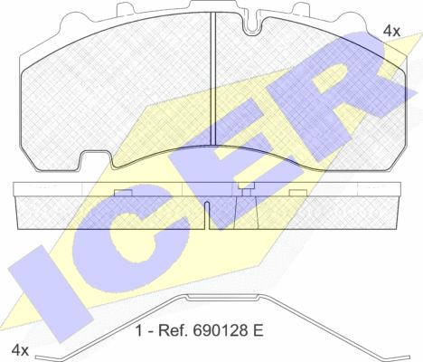 Icer 151630-072 - Kit pastiglie freno, Freno a disco autozon.pro