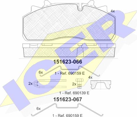 Icer 151623 - Kit pastiglie freno, Freno a disco autozon.pro