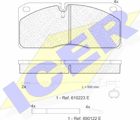 Icer 151078-111 - Kit pastiglie freno, Freno a disco autozon.pro