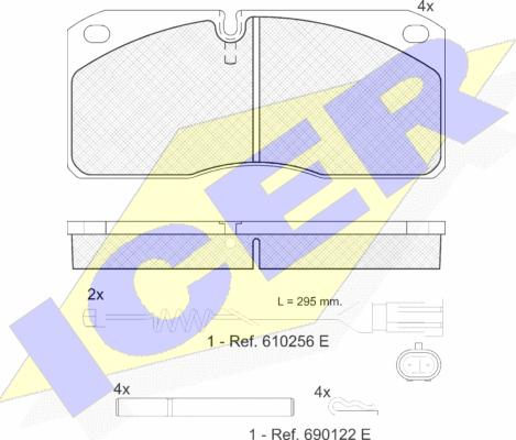 Icer 151078-117 - Kit pastiglie freno, Freno a disco autozon.pro