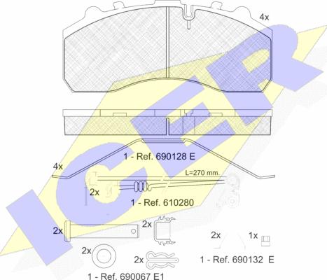 Icer 151194-118 - Kit pastiglie freno, Freno a disco autozon.pro