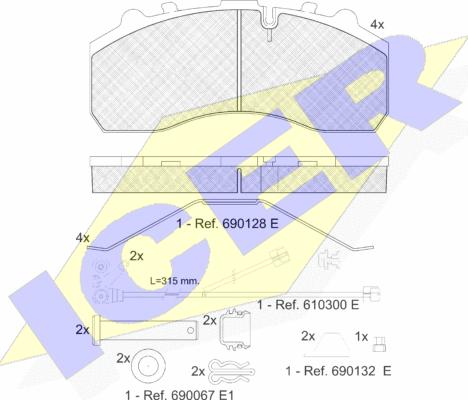 Icer 151194-117 - Kit pastiglie freno, Freno a disco autozon.pro