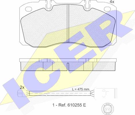 Icer 151161-116 - Kit pastiglie freno, Freno a disco autozon.pro