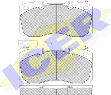 Icer 151161-203 - Kit pastiglie freno, Freno a disco autozon.pro