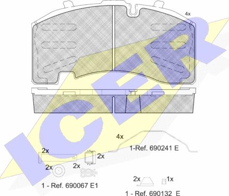 Icer 151830-066 - Kit pastiglie freno, Freno a disco autozon.pro