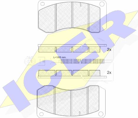 Icer 151244 - Kit pastiglie freno, Freno a disco autozon.pro