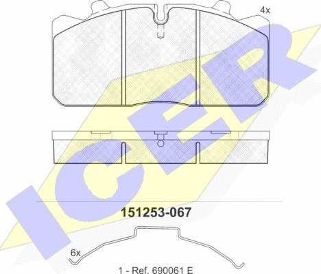 Icer 151253 - Kit pastiglie freno, Freno a disco autozon.pro