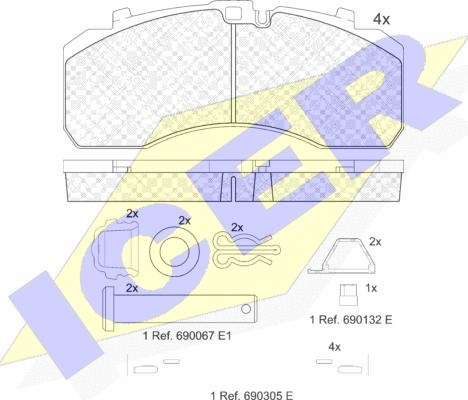 Icer 152091-066 - Kit pastiglie freno, Freno a disco autozon.pro