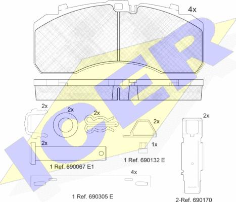 Icer 152091-073 - Kit pastiglie freno, Freno a disco autozon.pro