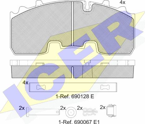 Icer 152156-066 - Kit pastiglie freno, Freno a disco autozon.pro