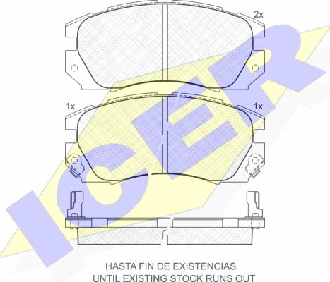 Icer 180999 - Kit pastiglie freno, Freno a disco autozon.pro