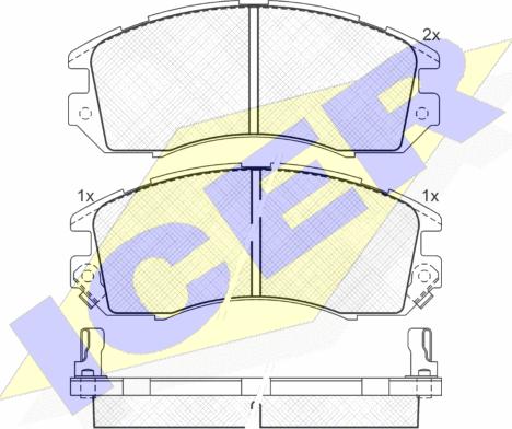 Icer 180998 - Kit pastiglie freno, Freno a disco autozon.pro